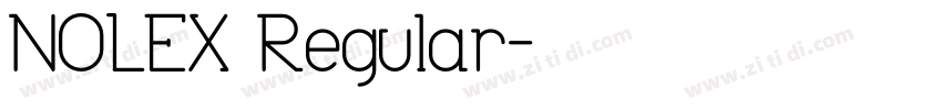 NOLEX Regular字体转换